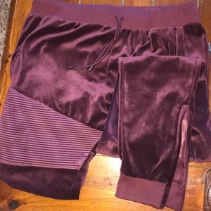 Ring of Fire Suede Maroon Sweat pants